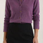 Gladys knitted cardigan with collar and buttons
