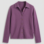 Gladys knitted cardigan with collar and buttons