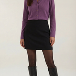 Gladys knitted cardigan with collar and buttons