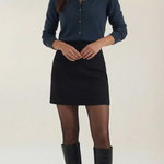 Gladys knitted cardigan with collar and buttons
