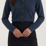 Gladys knitted cardigan with collar and buttons