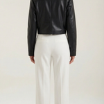 Heather Faux Leather Cropped Jacket