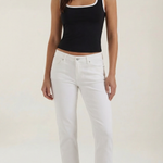 Hilary top with a square neckline