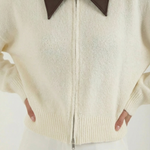Irene Short Knit Jacket with Collar