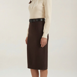 Ribbed knit sweater with bow detail