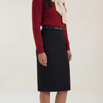 Jacqueline ribbed knit sweater with decorative bow