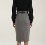Jacqueline ribbed knit sweater with decorative bow