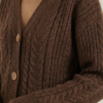 Oversized 'Janet' sweater with cable design