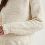 Julia knit sweater with embossed texture