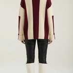 Oversized 'June' Turtleneck Sweater with Stripes