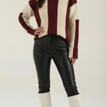 Oversized 'June' Turtleneck Sweater with Stripes