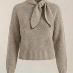 Ribbed sweater with a lapel collar