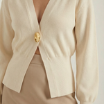 Kathleen V-neck Knit Sweater