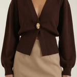 Kathleen V-neck Knit Sweater