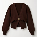 Kathleen V-neck Knit Sweater