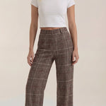 Leigh plaid trousers