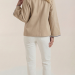 Lindsay trench coat with elegant striped lining
