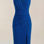 Lydia Midi Dress with V-neck