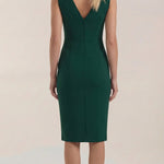 Lydia Midi Dress with V-neck