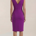 Lydia Midi Dress with V-neck