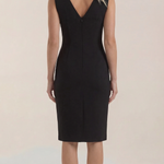 Lydia Midi Dress with V-neck
