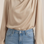 Marcia Draped Long Sleeve Blouse
