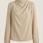 Marcia Draped Long Sleeve Blouse