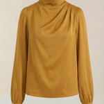 Marcia Draped Long Sleeve Blouse