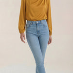 Marcia Draped Long Sleeve Blouse