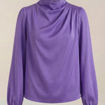 Marcia Draped Long Sleeve Blouse