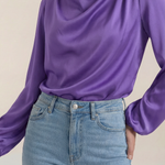 Marcia Draped Long Sleeve Blouse