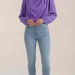 Marcia Draped Long Sleeve Blouse