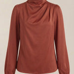 Marcia Draped Long Sleeve Blouse