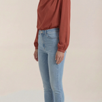 Marcia Draped Long Sleeve Blouse