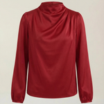 Marcia Draped Long Sleeve Blouse