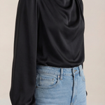 Marcia Draped Long Sleeve Blouse
