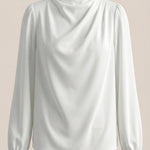 Marcia Draped Long Sleeve Blouse