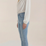 Marcia Draped Long Sleeve Blouse