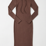 Marilyn Maxi Bodycon Dress with Elegant Hood