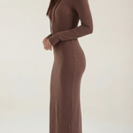 Marilyn Maxi Bodycon Dress with Elegant Hood