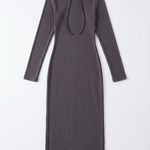 Marilyn Maxi Bodycon Dress with Elegant Hood
