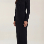 Marilyn Maxi Bodycon Dress with Elegant Hood