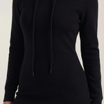 Marilyn Maxi Bodycon Dress with Elegant Hood