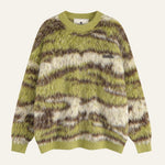 Long knit sweater with printed design