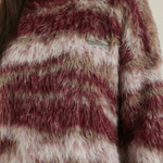 Long knit sweater with printed design