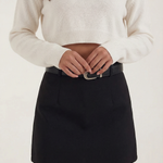 Michele High Waist Mini Skirt with Belt