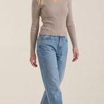 Michelle ribbed V-neck sweater