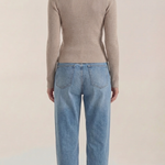 Michelle ribbed V-neck sweater