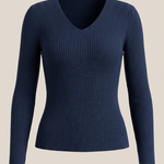 Michelle ribbed V-neck sweater