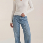 Michelle ribbed V-neck sweater